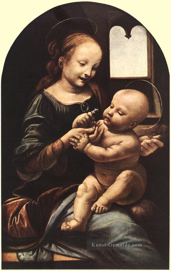Madonna mit Blume Leonardo da Vinci Ölgemälde